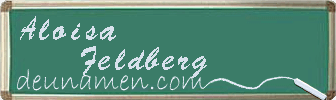 Aloisa Feldberg Visitenkarte